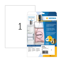 Herma 8020 étiquettes transparentes A4 210 x 297 mm (25 étiquettes) - cristalline 230858