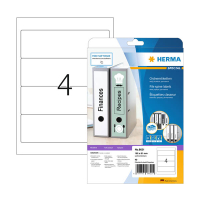 Herma 8621 étiquettes de dos imprimables 61 x 192 mm A4 autocollantes larges (40 étiquettes) - blanc 230874