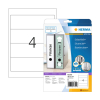 Herma 8621 étiquettes de dos imprimables 61 x 192 mm A4 autocollantes larges (40 étiquettes) - blanc