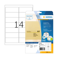 Herma 8671 étiquettes transparentes A4 99,1 x 38,1 mm (350 étiquettes) - mat 230914