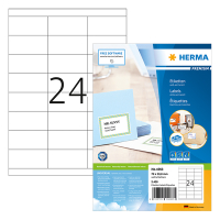 Herma Premium 4263 étiquettes adhésives permanentes A4 70 x 33,8 mm (2400 étiquettes) - blanc 4263 230464