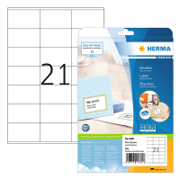 Herma Premium 4361 étiquettes adhésives permanentes A4 70 x 42 mm (525 étiquettes) - blanc 230597