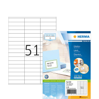 Herma Premium 4459 étiquettes adhésives permanentes A4 70 x 16,9 mm (5100 étiquettes) - blanc 230498