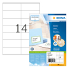 Herma Premium 4475 étiquettes adhésives permanentes A4 105 x 41 mm (1400 étiquettes) - blanc 230506 - 1
