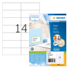 Herma Premium 4674 étiquettes adhésives permanentes A4 105 x 42,3 mm (1400 étiquettes) - blanc 230519 - 1