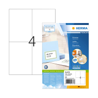 Herma Premium 4676 étiquettes adhésives permanentes A4 105 x 148 mm (400 étiquettes) - blanc 4676 238360
