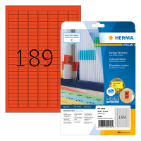Herma Special 4244 étiquettes amovibles A4 25,4 x 10 mm (3780 étiquettes) - rouge 4244 230456