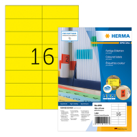 Herma Special 4256 étiquettes adhésives permanentes A4 105 x 37 mm (1600 étiquettes) - jaune 4256 230459