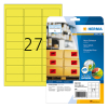 Herma Special 5140 étiquettes fluo adhésives permanentes A4 63,5 x 29,6 mm (540 étiquettes) - jaune fluo