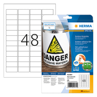 Herma Special 9531 étiquettes en film pour l'extérieur extrêmement adhésives résistantes aux intempéries A4 45,7 x 21,2 mm (480 étiquettes) - blanc 9531 230532