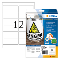 Herma Special 9533 étiquettes en film pour l'extérieur extrêmement adhésives résistantes aux intempéries A4 99,1 x 42,3 mm (120 étiquettes) - blanc 9533 230533