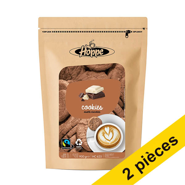 Offre : 2x Hoppe biscuits Double Choc Fairtrade (125 pièces) 422867 - 1