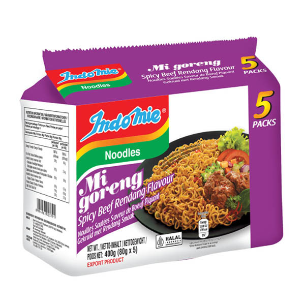 Indomie Noodles Instant Mi Goreng rendang (paquet de 5) 422886 - 1