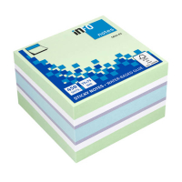 Info Notes notes autocollantes cube 75 x 75 mm (450 feuilles) - bleu/vert 303215
