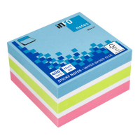 Info Notes notes autocollantes cube assortiment 75 x 75 mm (400 feuilles) - vif 303221