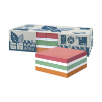 Info Notes notes autocollantes recyclées 75 x 75 mm (2 x 400 feuilles) - assorti 303227