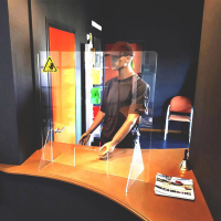 Jalema écran de sécurité transparent avec trappe 75 x 80 cm 7999801 405069