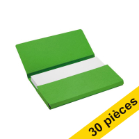 Offre : 3x Jalema Secolor Pocket-file pochette documents en carton A4 (10 pièces) - vert