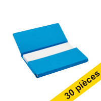 Offre : 3x Jalema Secolor Pocket-file pochette documents en carton folio (10 pièces) - bleu
