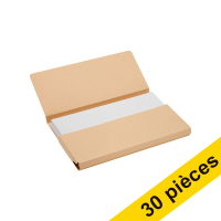 Offre : 3x Jalema Secolor Pocket-file pochette documents en carton folio (10 pièces) - chamois