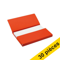 Offre : 3x Jalema Secolor Pocket-file pochette documents en carton folio (10 pièces) - rouge