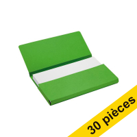 Offre : 3x Jalema Secolor Pocket-file pochette documents en carton folio (10 pièces) - vert