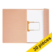 Offre : 3x Jalema Secolor chemise de classement à clip A4 (10 pièces) - chamois