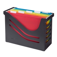 Jalema Re-Solution boîte à dossiers suspendus + 5 dossiers suspendus colorés - noir 2658026998 234641