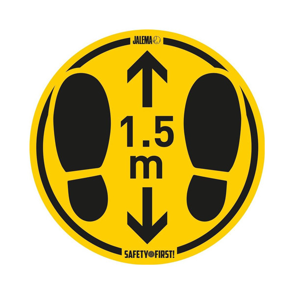 Jalema autocollant de sol rond pour garder distance pour les sols rugueux (2 pièces) 7999806 234748 - 1