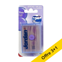 Offre : 4x Jordan Dental Sticks cure-dents fins (100 pièces) SJO00154