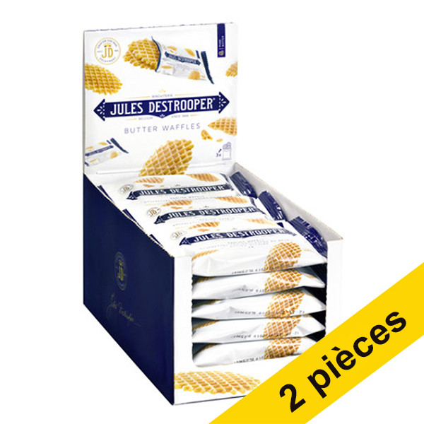 Jules Destrooper Offre : 2x Jules Destrooper gaufrettes croustillantes au beurre (18 pièces)  404395 - 1