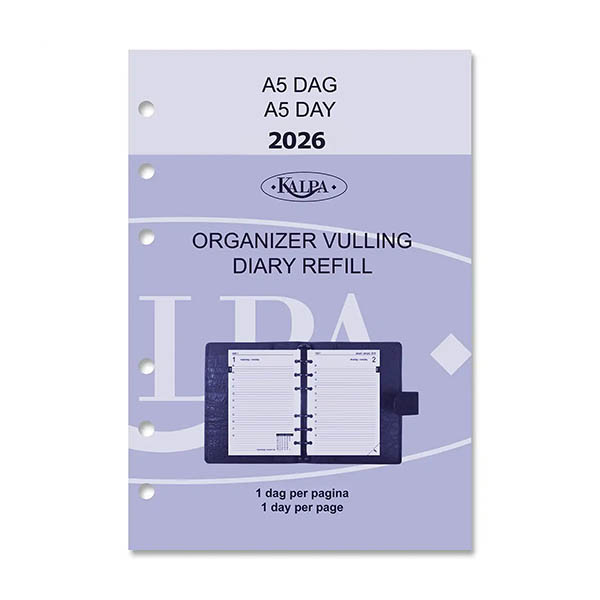 Kalpa A5 recharge pour agenda journalier 2026 (1 jour par page) bilingue 262558 - 2