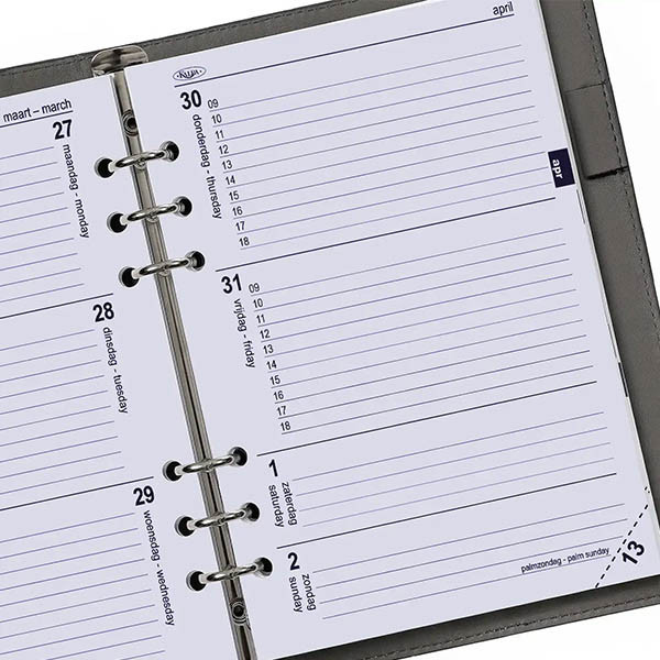 Kalpa A5 recharge pour agenda semainier 2026 (1 semaine sur 2 pages) bilingue 262559 - 3