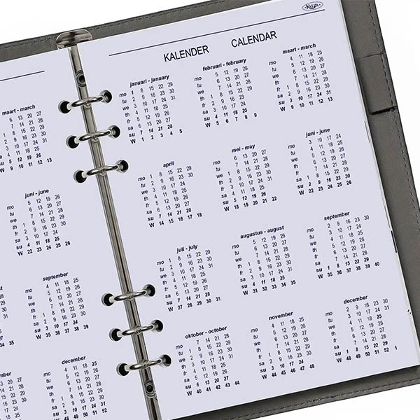 Kalpa A5 recharge pour agenda semainier 2026 (1 semaine sur 2 pages) bilingue 262559 - 6