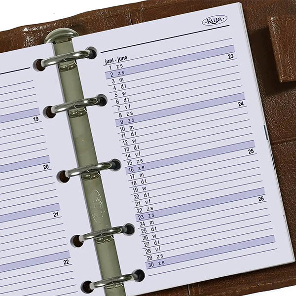Kalpa Mini recharge pour agenda semainier 2026 (1 semaine sur 2 pages) bilingue 262569 - 5