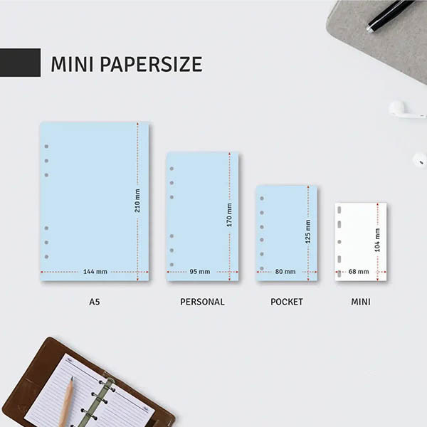 Kalpa Mini recharge pour agenda semainier 2026 (1 semaine sur 2 pages) bilingue 262569 - 8