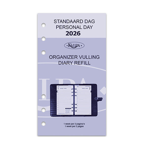 Kalpa Personal recharge pour agenda semainier 2026 (1 semaine pour 2 pages) bilingue 262562 - 2