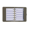Kalpa Pocket organiseur avec agenda semainier grainé (1 semaine sur 2 pages) 4 langues - gris 406167 - 5