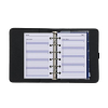Kalpa Pocket organiseur avec agenda semainier grainé (1 semaine sur 2 pages) 4 langues - noir 406196 - 5