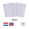 Kalpa Pocket organiseur avec agenda semainier grainé (1 semaine sur 2 pages) 4 langues - noir 406196 - 7