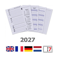 Kalpa Pocket recharge 2027 agenda semainier avec horaire,(1 semaine sur 2 pages) 4 langues 262598