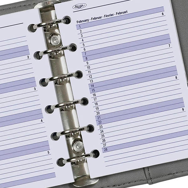 Kalpa Pocket recharge d'agenda semainier 2027 (1 semaine sur 2 pages) 4 langues 262598 - 5