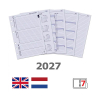 Kalpa organiseur A5 avec agenda semainier à horaires grainé (1 semaine sur 2 pages) 4 langues - gris 406160 - 7
