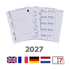 Kalpa organiseur A5 avec agenda semainier à horaires grainé (1 semaine sur 2 pages) 4 langues - noir 406190 - 8