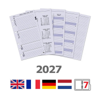 Kalpa recharge 2027 agenda semainier personnel avec horaire (1 semaine par 2 pages) 4 langues 262597