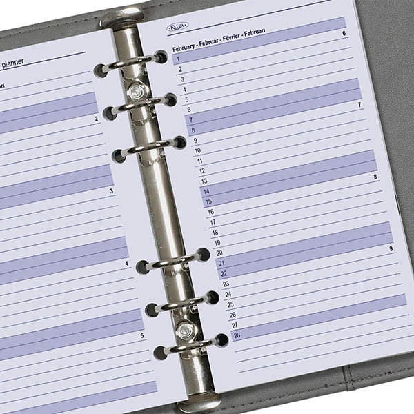 Kalpa recharge 2027 agenda semainier personnel avec horaire (1 semaine par 2 pages) 4 langues 262597 - 4