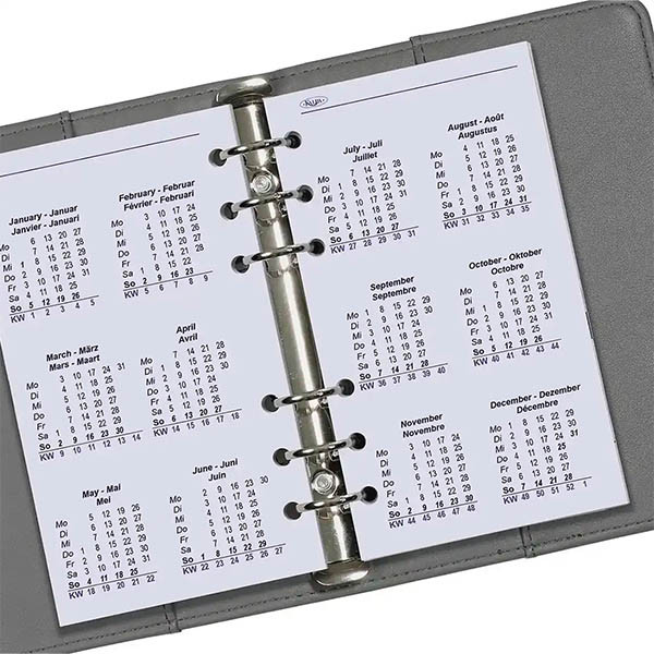 Kalpa recharge 2027 agenda semainier personnel avec horaire (1 semaine par 2 pages) 4 langues 262597 - 7