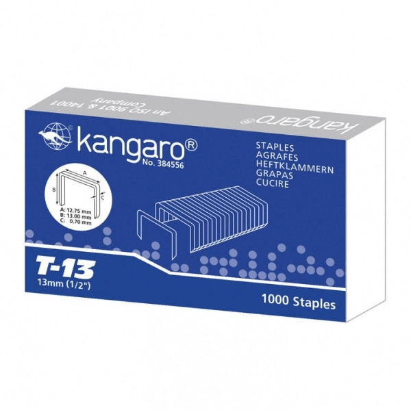 Kangaro agrafes T-13 (1000 pièces) K-7500128 204916 - 1