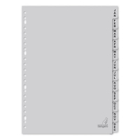 Kangaro intercalaires A4 en plastique avec 12 onglets mensuels (23 trous) - gris G412JM 206792