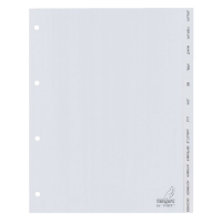 Kangaro intercalaires A4 en plastique avec 12 onglets mensuels (4 trous) - gris G412J 206791